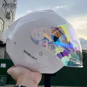 바이크 오토바이 반모헬맷 여름 태양 보호 하프 헬멧 사계절 남성용 경량 전기