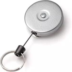 크롬 전면 스틸 벨트 클립 분할 링이 있는 키-박 오리지널 리트랙터블 키 홀더