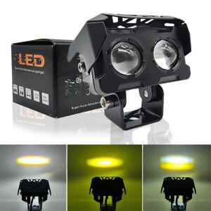 Led 바이크 오토바이 액세서리 미니 소형 호환 프로젝션 스포트라이트 더블 컬러 보조 헤드 라이트 안개등