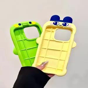 카툰 귀여운 타마고치 3D 방수 방진 케이스 아이폰 호환 17 16 15 14 13 프로 맥스 긁힘 방지 세척 가능한