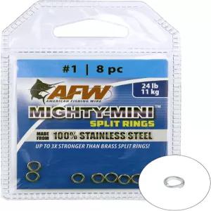 미국 낚싯줄 마이티 미니 스테인리스 스틸 스플릿 링 황동보다 3배 더 강력하고 어부와 아웃도어맨을 위한