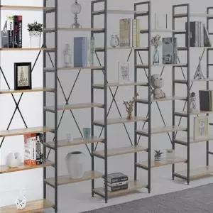 책장수납함 벽책장 틈새책꽂이 5단 600 연결형 B형 R1024