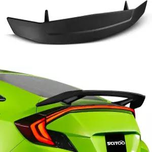 대부분의 자동차에 맞는 범용 커스텀 스타일 1PC 매트 블랙 리어 트렁크 스포일러 윙 3rd 브레이크 라이트