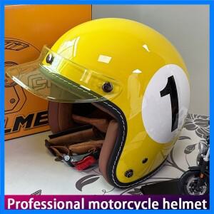 레트로 소형 도크 헬멧 전기 자동차 캡 여성용 오토바이 3/4 헬멧 빈티지 여성용 헤드기어