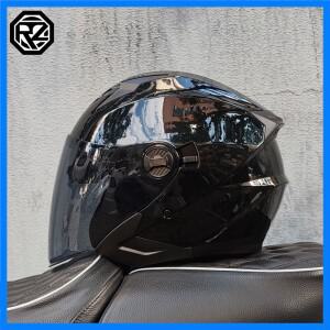 ORZ 오토바이 하프 헬멧 듀얼 렌즈 스쿠터 모토 헬멧 Casco village Riding capacete de moto motocross 헬