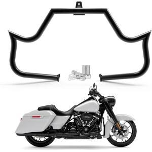 할리 데이비슨 투어링 로드 글라이드 킹 스트리트 일렉트라 CVO 및 트라이크 모델을 위한 토티안콩 모터사이클 엔진 가드 충돌 바 (블랙)