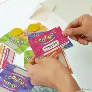 특별한 임신 발표 다채로운 스크래치 복권 카드 남편 부모님 가족 깜짝 선물