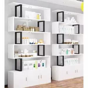 미용실 매대 화장품 제품 뷰티샵 사무실 나무색