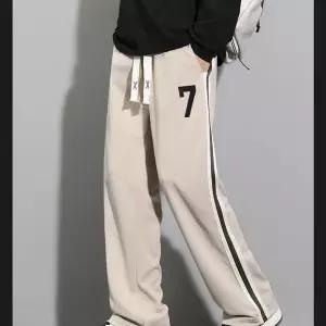 아이언하트 남성 남친 바지 배기핏 스트라이프 힙합 스트리트 와이드 편안한 밴딩 슬랙스 스트릿팬츠 KKE5
