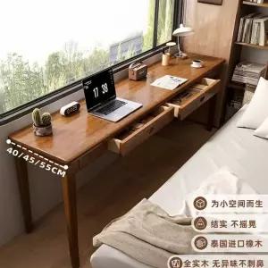 로그 창가 서랍 140x40x75cm 원목창가테이블 월넛 우드 테이블 원목