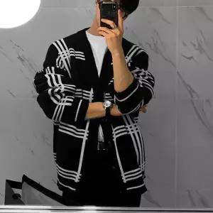 [하프클럽/]남성 모던 체크 루즈핏 가디건 DMS-CA-Q4262945