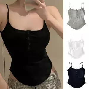 [하프클럽/]여성용 캡내장 끈나시 레이어드 스판 이너 나시