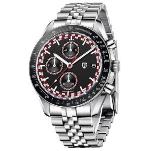 [미국배송] 하이친 파가니 디자인 남성 쿼츠 워치 레이싱 크로노그래프 스테인리스 스틸 VK67 무브먼트 100M 방수 다기능 시계 날짜