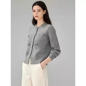 [디에이치(하프클럽)]에일 리본 포인 니트 가디건_P414174376