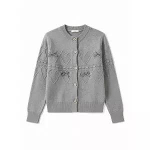 [휴드]리본 포인 니트 가디건_P414174807