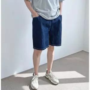 5부 청 반바지 여름 남자 밴딩 바지 편한 데님 팬츠 (WFJ5X9D)