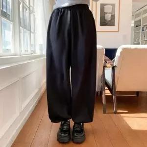 [다잇템] 여자 와이드핏 면폴리 롱 보온 조거팬츠_23999699_588872