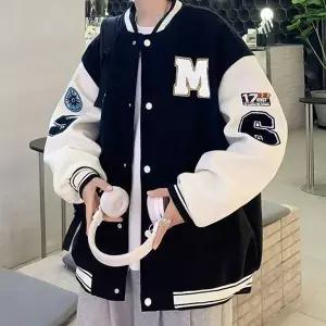 [모로엠]남성 캐주얼 패치 포인트 야구 점퍼 ON JUA QWDDFB99_P414156031