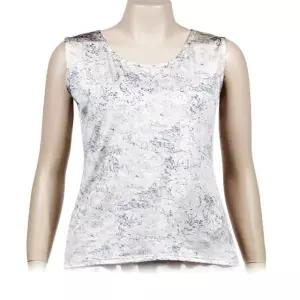 플라워 세련된 나염 쾌적한 인견 소재 민소매 나시 2 (WFJ6C3M)