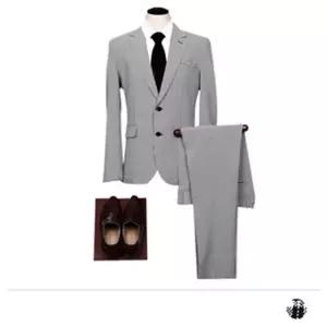 고품질 원버튼 빅사이즈 신입 정장세트 신상 정장수트 선물 (WFJREUH)