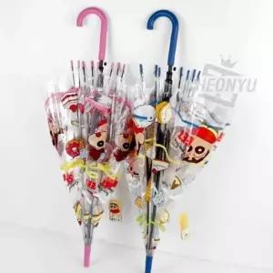 어린이 투명 장우산 방수 우산 비닐 비 오는날 (WFJ6XT8)