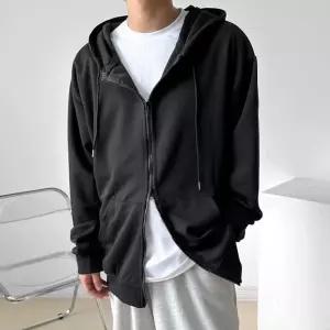 [프로셀러] 남자 후드 면 집업 자켓 긴팔 봄 가을 데일리 점퍼