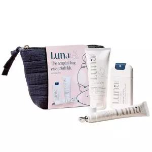 Luna Daily 병원 가방 에센셜 키트, 임신 및 산후 관리 | 여행용 사이즈 페미닌 워시, 회 스프레이 및 밤 |