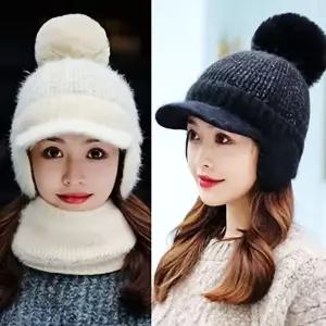 귀달이 루시 털모자 넥워머세트 겨울 방한 니트 (WFJ689F)