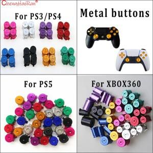 [호환품]알루미늄 스틸 메탈 교체 부품 컬러 버튼 PS3 XBOX 360 게임 콘솔 컨트롤러 1 세트