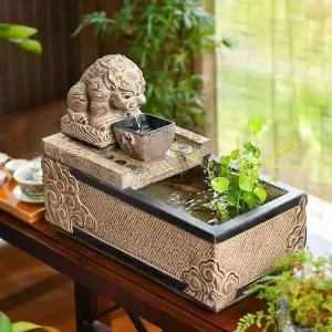 실내 분수대 천연 가습기 연못 물레방아 인공 폭포