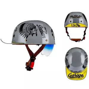 바이크 오토바이 반모헬맷 헬멧 야구 하프 남자 여자 사이클링 크루저 헬기 스쿠터 Casque Moto Dot 승인