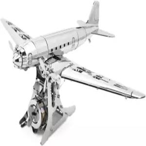 메탈타임 주목할 만한 더글라스 다코타 DC-3 모델 3D 메탈 비행기 기계식 빌딩 키트 독특한 와인드업 무빙