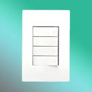 프라임 1개용 4구 스위치 단로 무광 화이트 일자형 직렬4구 손쉬운 깔끔한 리모델링 매립형