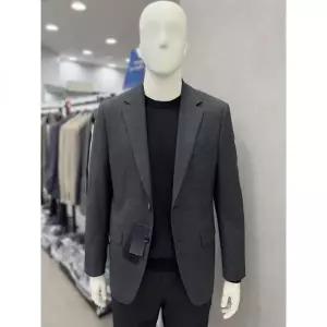 트루젠 남자 가을겨울 모직 울 70% 차콜 진회색 마이크로 미니체크 캐주얼 셋업 콤비 자켓 995153