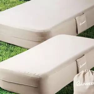 K49 에어매트커버 싱글 더블 패드 캠핑 매트리스 자충