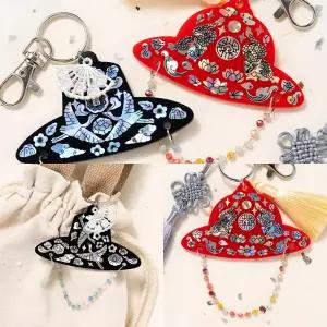 전통모자키링만들기 갓키링 아크릴열쇠고리 자개키링만들기세트 (10개입)배송비X