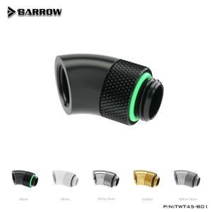 배로우 PC 수냉 로터리 피팅 튜브 커넥터 슬라이딩 45도 워터 쿨러 히트 싱크 가제트 어댑터 TWT45-B01