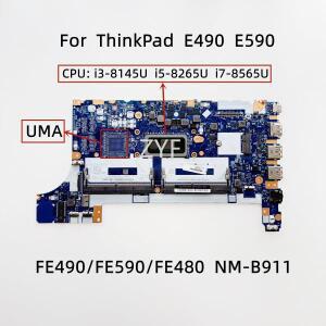NM-B911 Lenovo ThinkPad E490 노트북 마더보드(i3-8145U i5-8265U CPU UMA FRU:02DL777 02DL807 02DL775