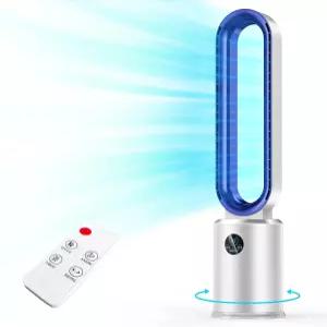 블레이드리스 타워 팬 리모컨이 있는 38인치 조용한 24단속 12시간 타이머 60° 스윙 자동 꺼짐이 LED