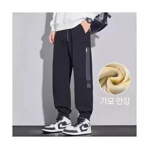 남자 기본 바지 면 린넨 가을 겨울 기모 도톰 캐주얼 트렌드 배기 조거 M스포4
