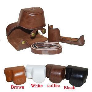 소니 A6000 카메라 가방 케이스용 어깨끈이 포함 Pu 가죽 보호 커버 파우치