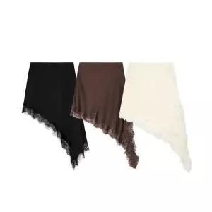 EAMT 여자 쉬폰 스커트 추동 언발 레이스 EUNG4