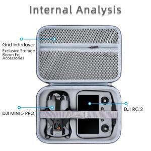 DJI Mini 5 Pro 케이스용 그레이 보관 가방 휴대용 운반용 핸드 박스 핸들 RC/RC 리모콘 커버