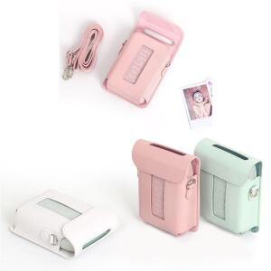 PU 가죽 카메라 가방 프린터 운반 케이스 레트로 임팩 방지 보관 Fujifilm Instax Mini Link 3 용 방진