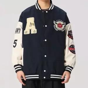 남성 와펜 장식 스탠다드핏 야구 점퍼 DMS-JUA-Q4139322
