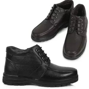 옆지퍼사용 천연가죽 남성 방한부츠 정장구두 방한화 PZ-2