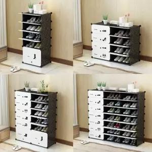 조립식 DIY 신발장 신발정리함 수납장 신발정리대 2열 현관 좁은현관