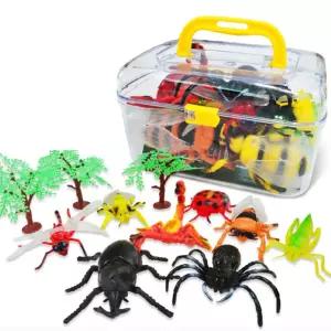 투명한 손잡이가방 곤충 거미 나무세트 진짜같은 벌레모형