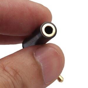 오디오 어댑터 90 직각 이어폰 플러그 암에서 컨버터 스테레오 마이크용 5MM