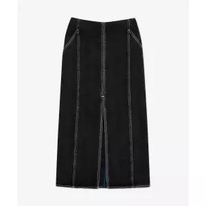 [써네이]롱 스플릿 스커트 - 워시드 블랙 데님 MRTWWSKR048DEN0127628 150319902